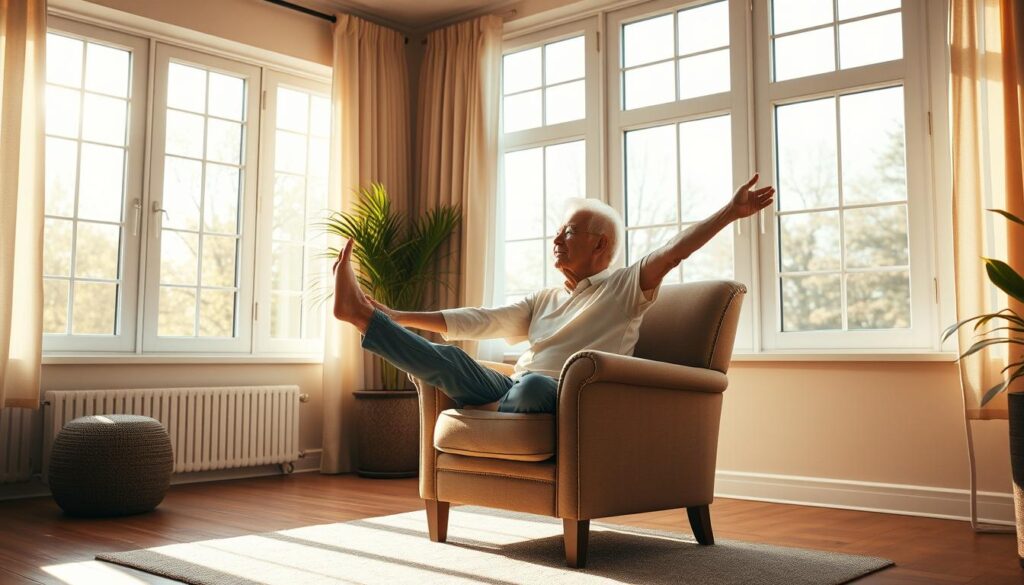 chair yoga warm-up