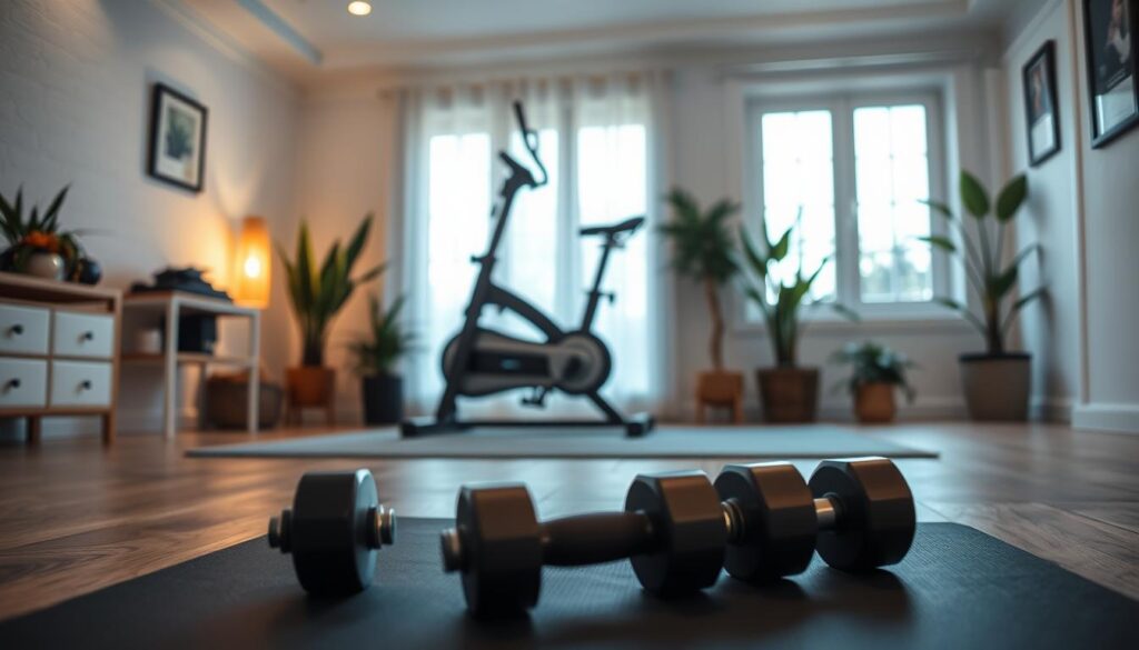 home exercise setup for safe routines