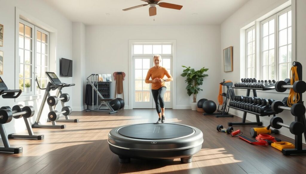 home gym vibration plate integration