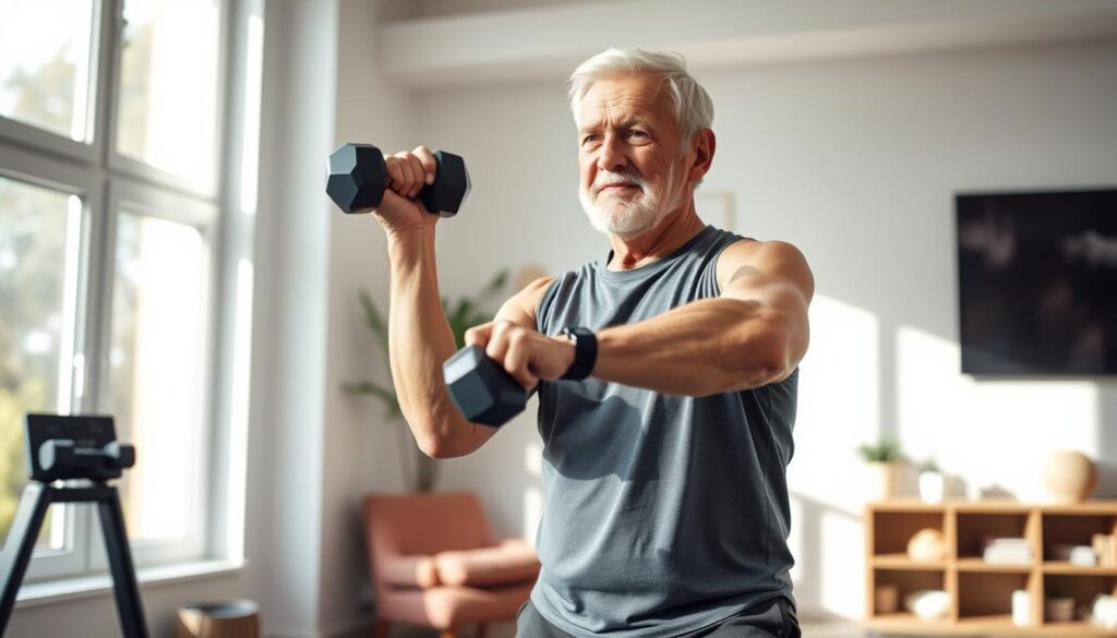 senior resistance band and dumbbell set