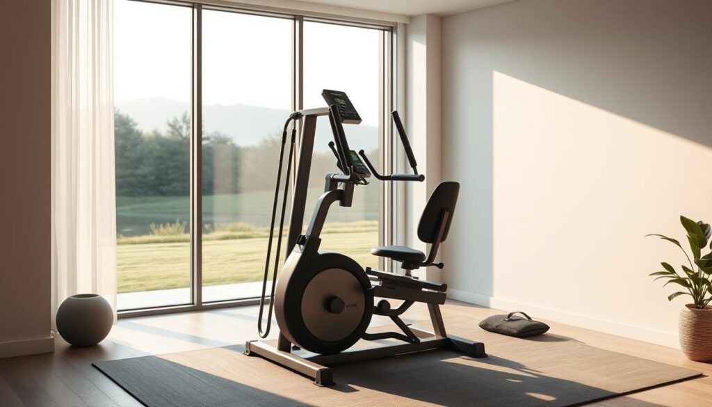 space-saving home gym setup